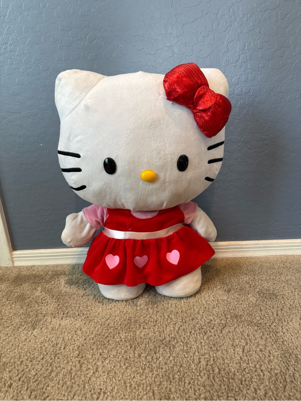 Hello Kitty Plush Toy in White and Red - Sanrio 19"